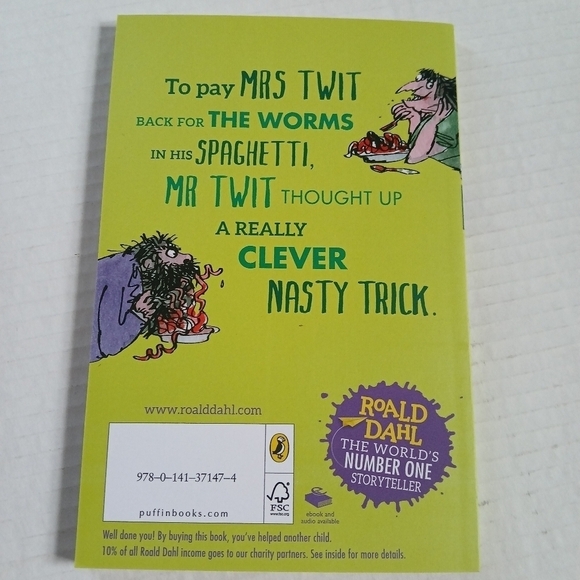 The Twits Paperback Juvenile Fiction Roald Dahl Paperback 2016 - Picture 3 of 7